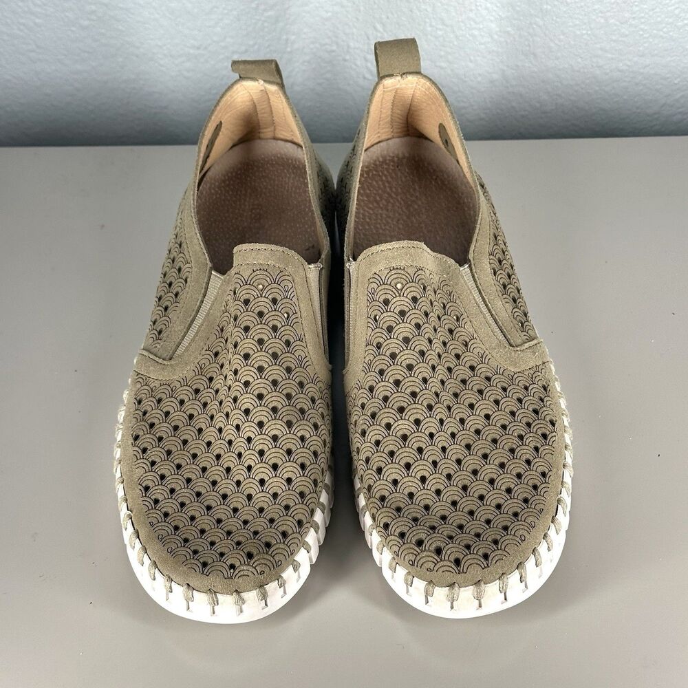 ILSE JACOBSEN Shoes Women’s EU 40 Tulip Slip-On Flat Laser Cut Comfort Sneaker - Picture 3 of 13